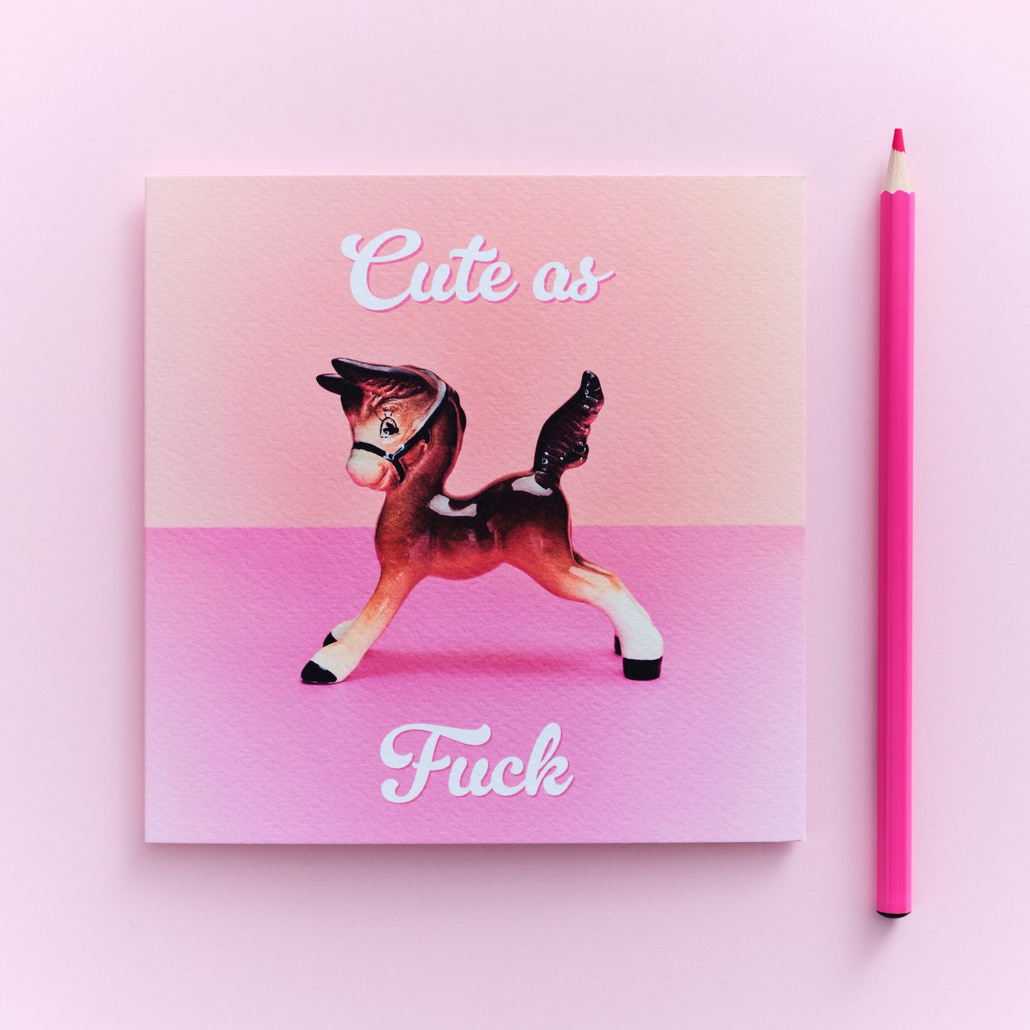 Cute as F**k foal greetings card