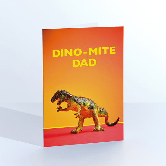 Dino-Mite Dad Greetings Card