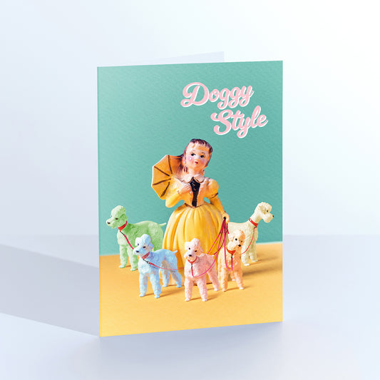 Doggy Style Greetings Card