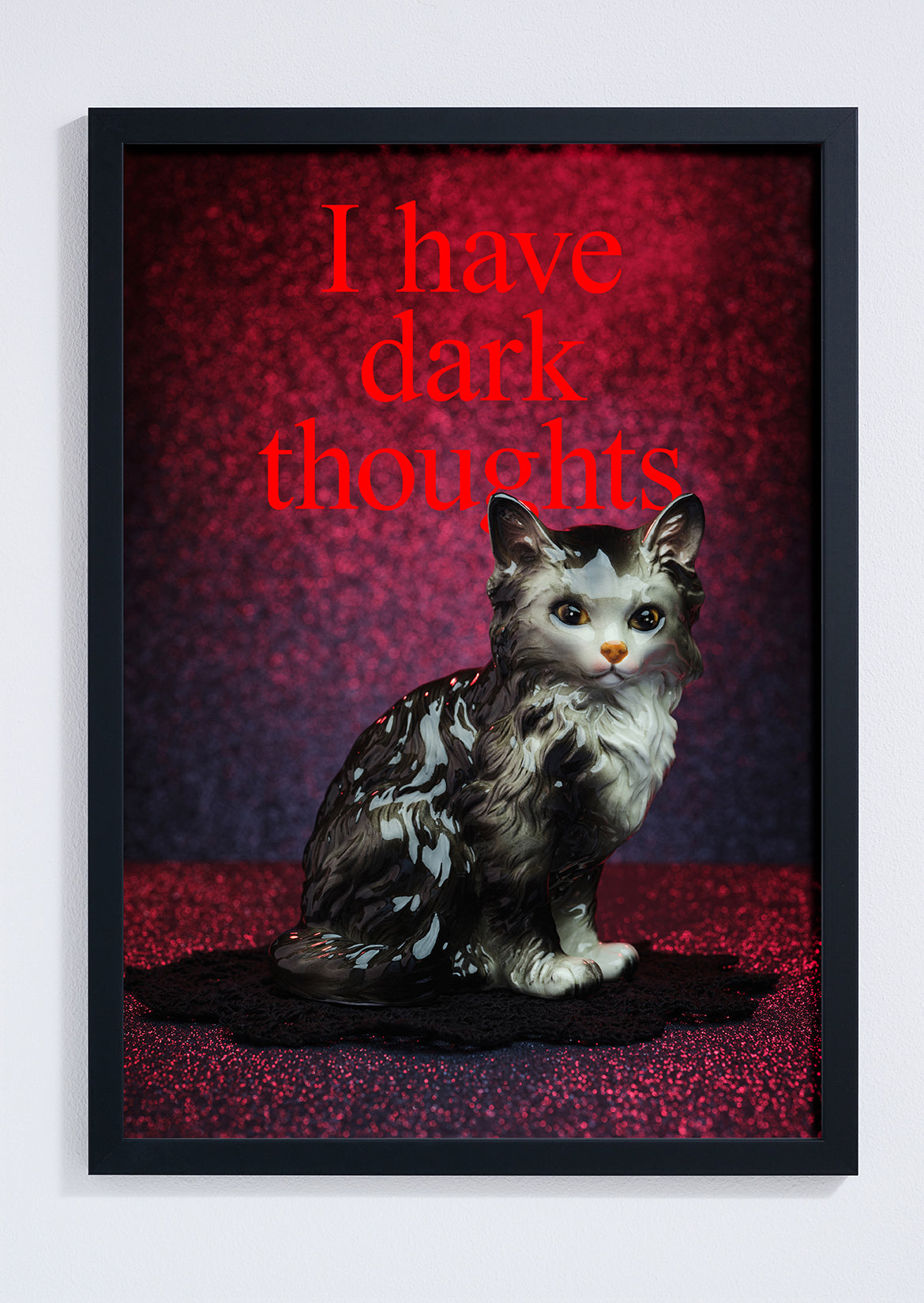 I Have Dark Thoughts Black Cat Photo Print