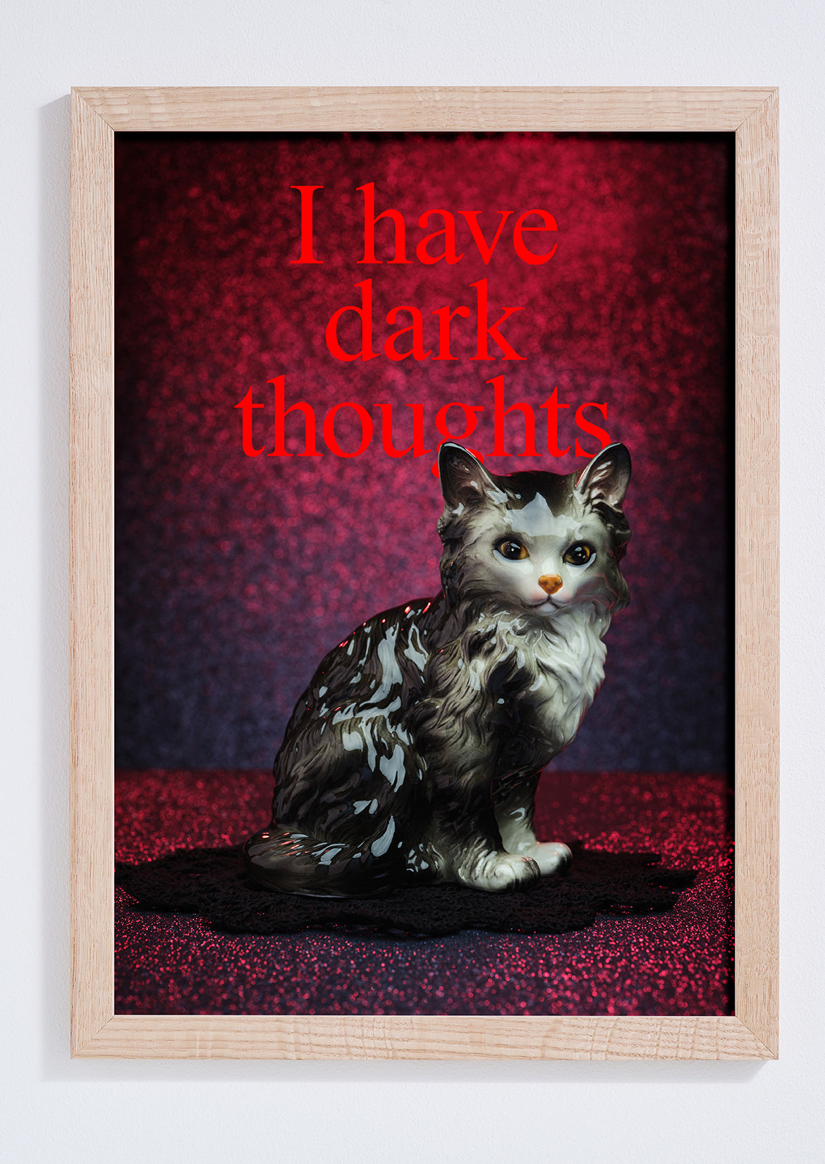 I Have Dark Thoughts Black Cat Photo Print
