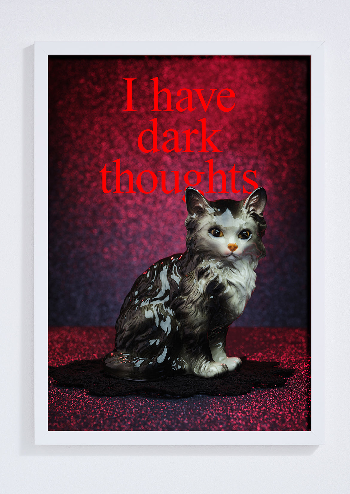 I Have Dark Thoughts Black Cat Photo Print
