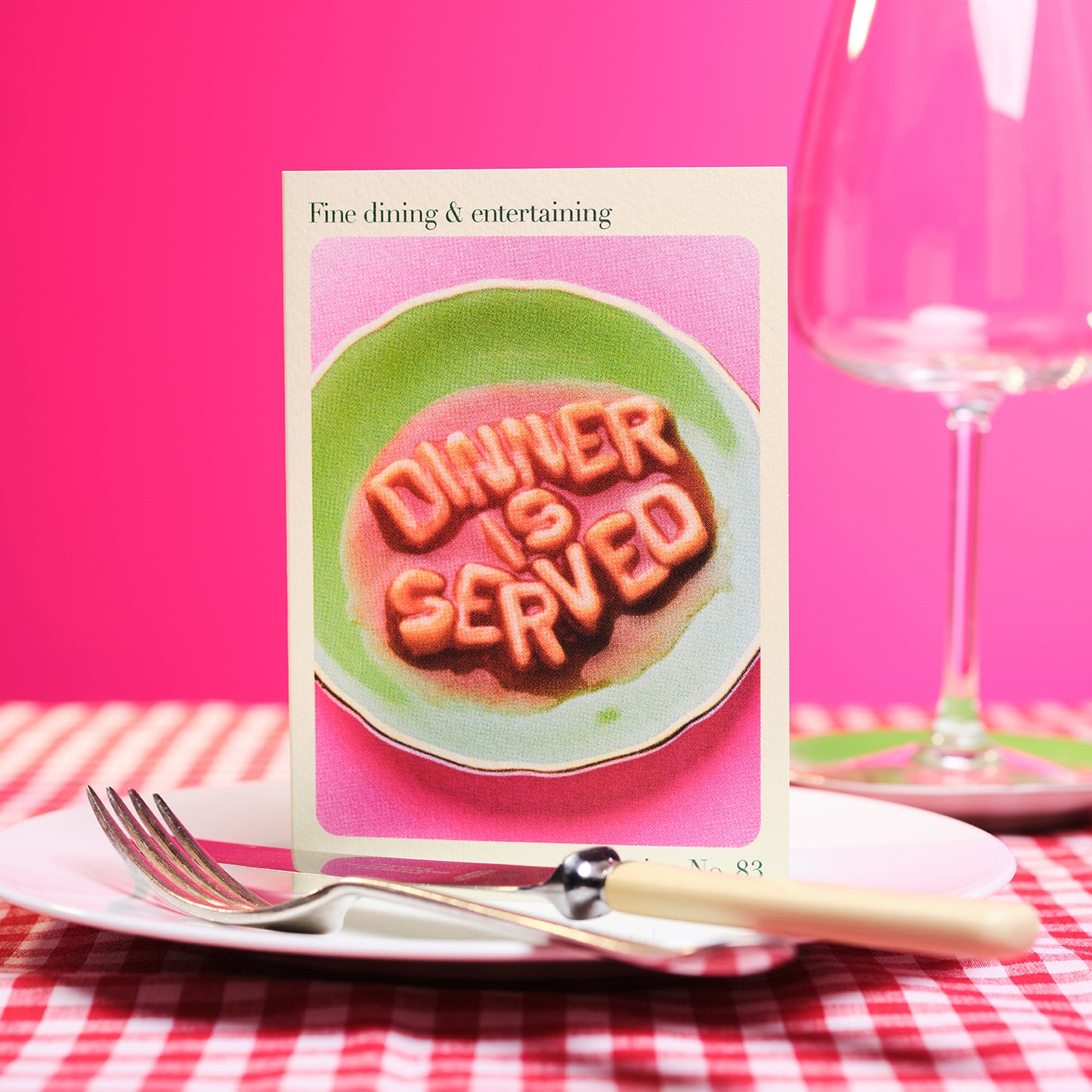 Dinner Is Served Talking Spaghetti Greetings Card