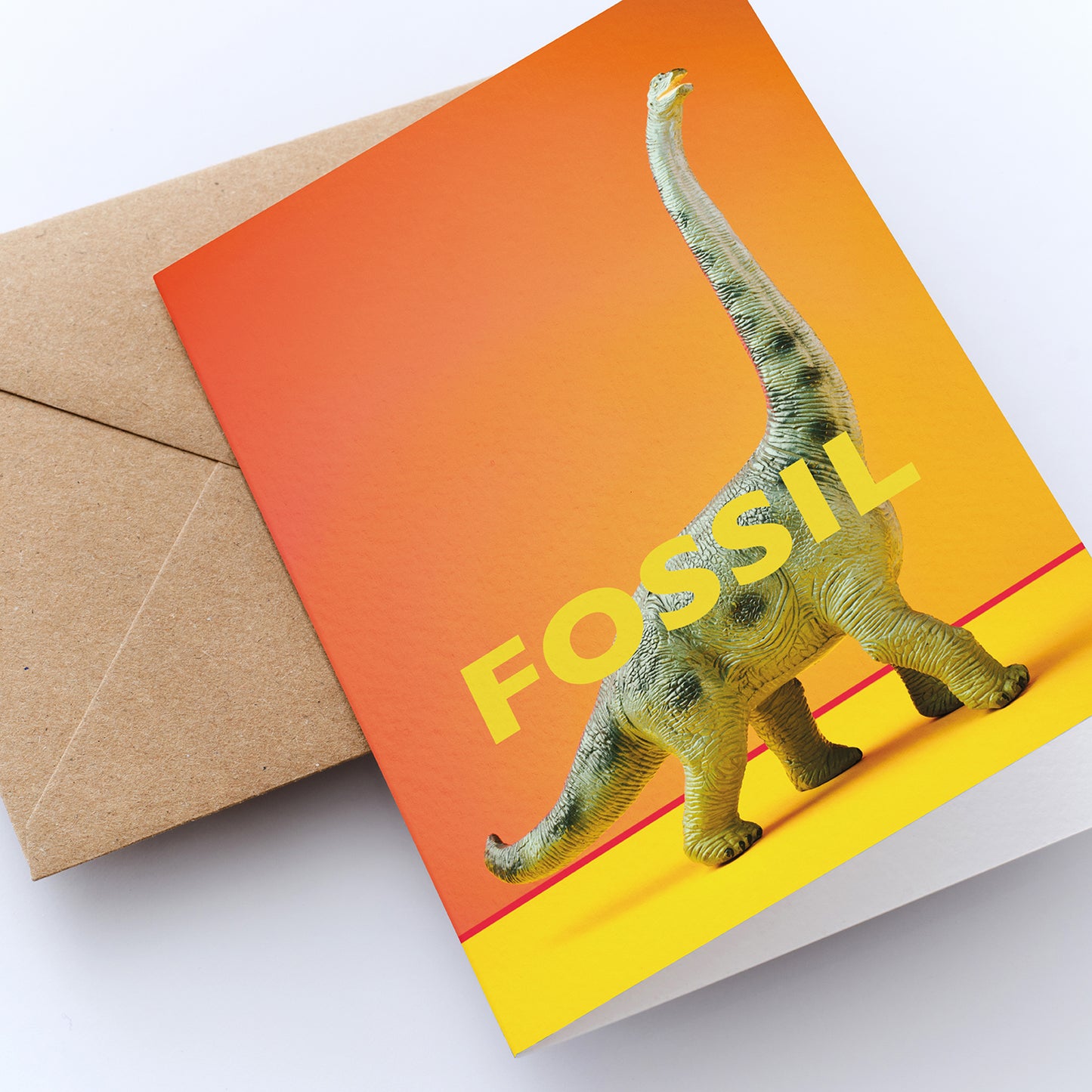 Fossil Dinosaur greetings card