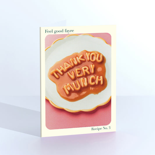 Thank You Very Munch Talking Spaghetti Greetings Card