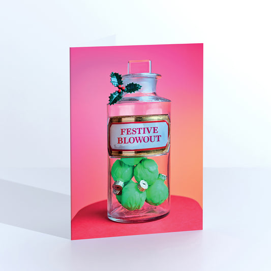 Festive Blowout Christmas Card