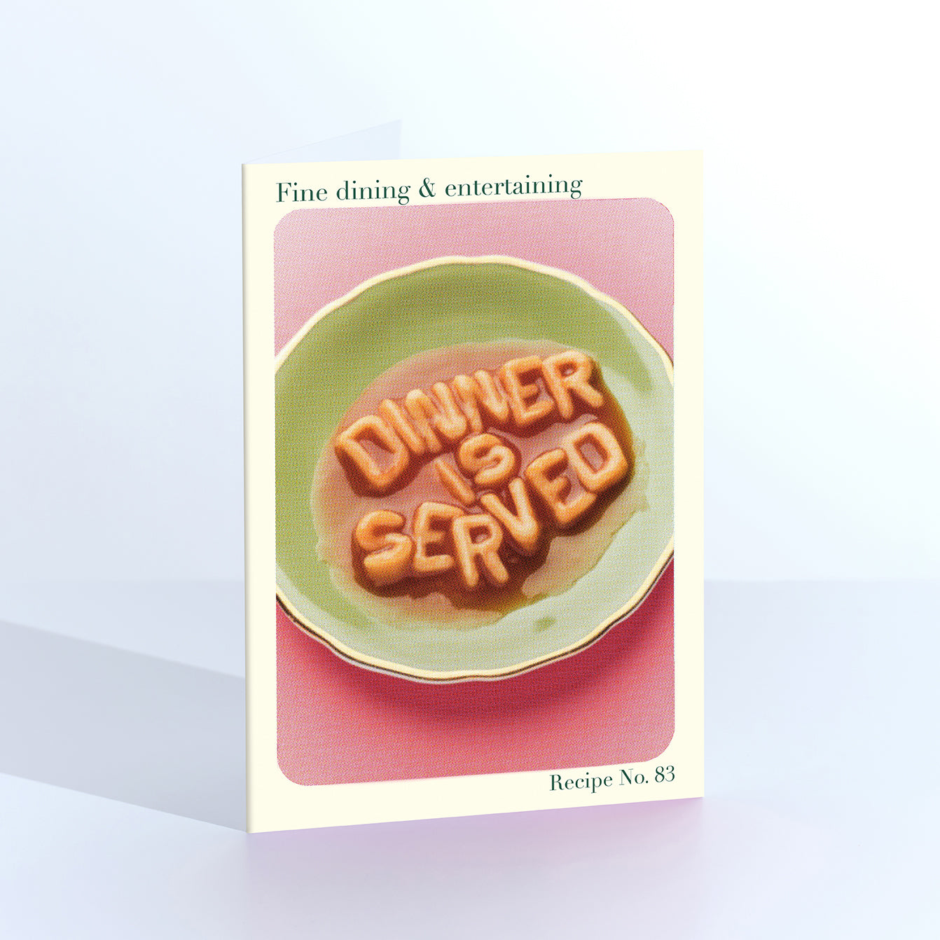 Dinner Is Served Talking Spaghetti Greetings Card