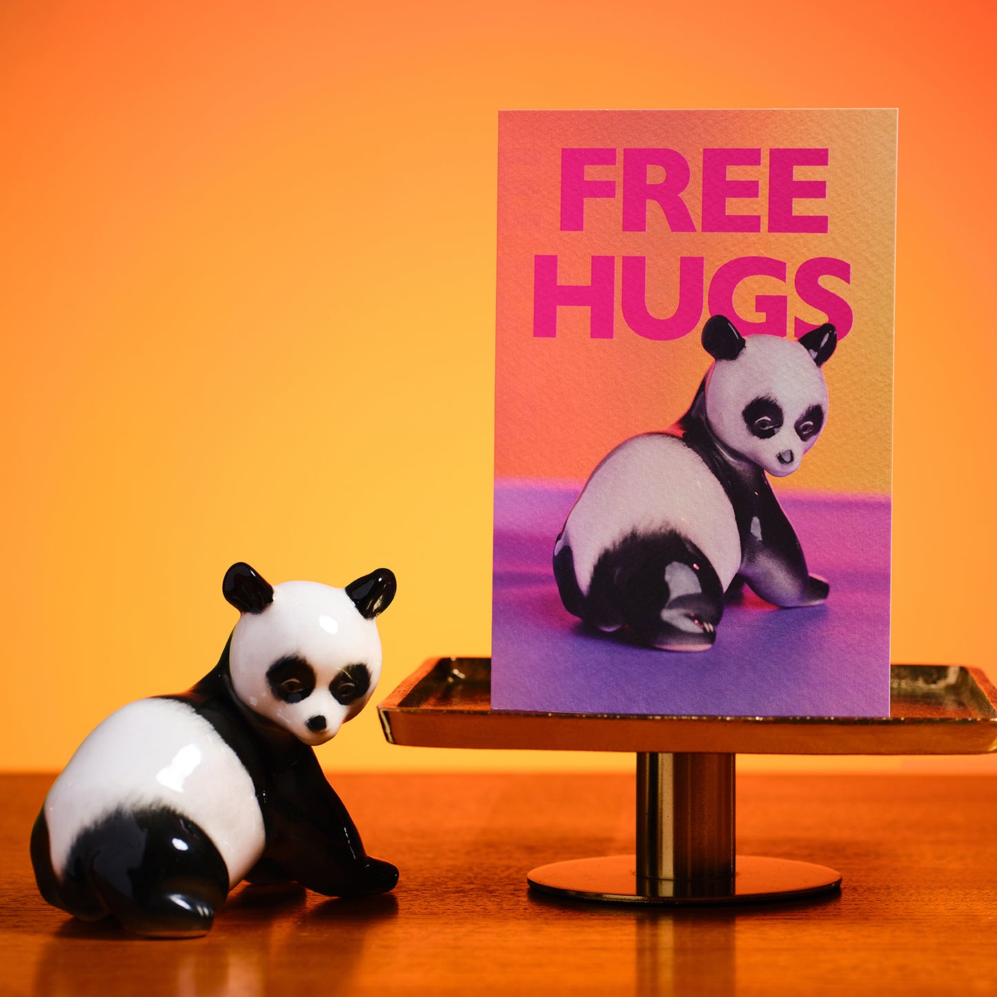 Free Hugs Cuddly Panda Greetings Card