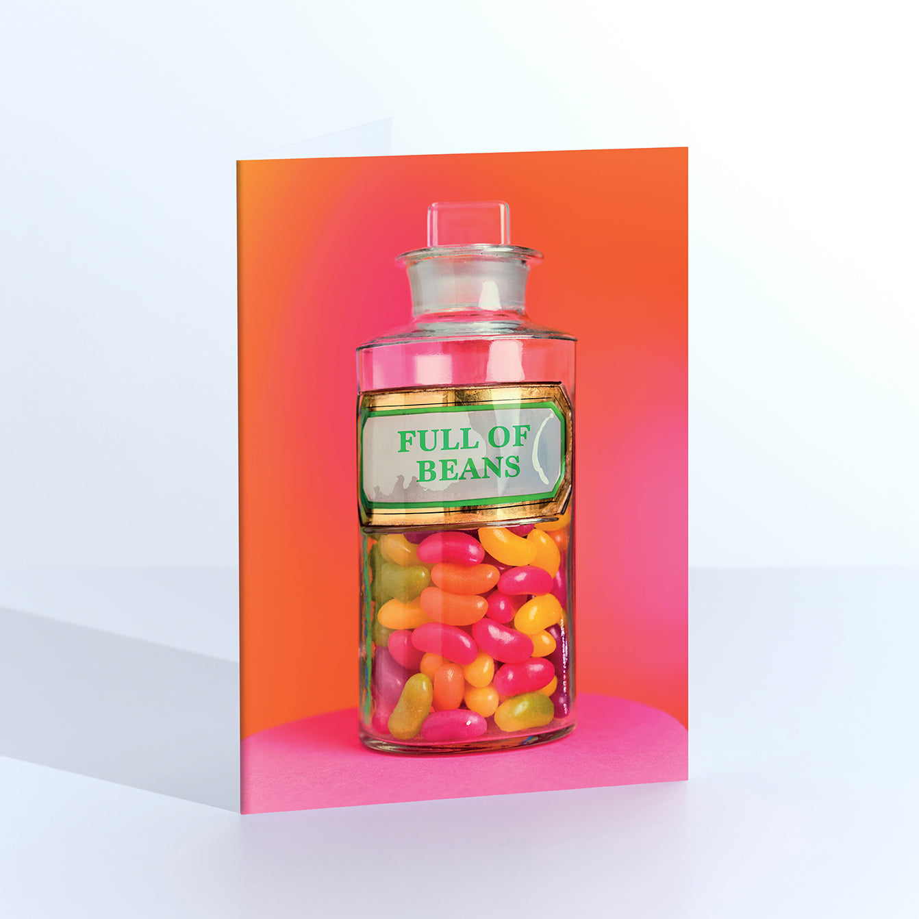 Full of Beans Greetings Card
