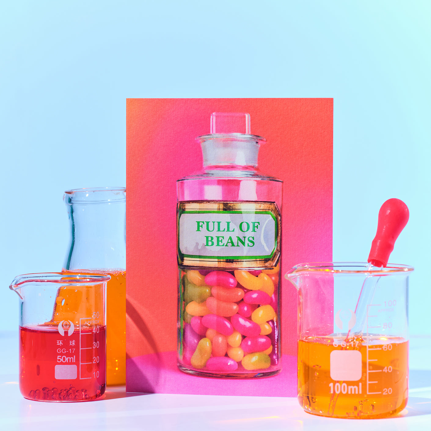 Full of Beans Greetings Card