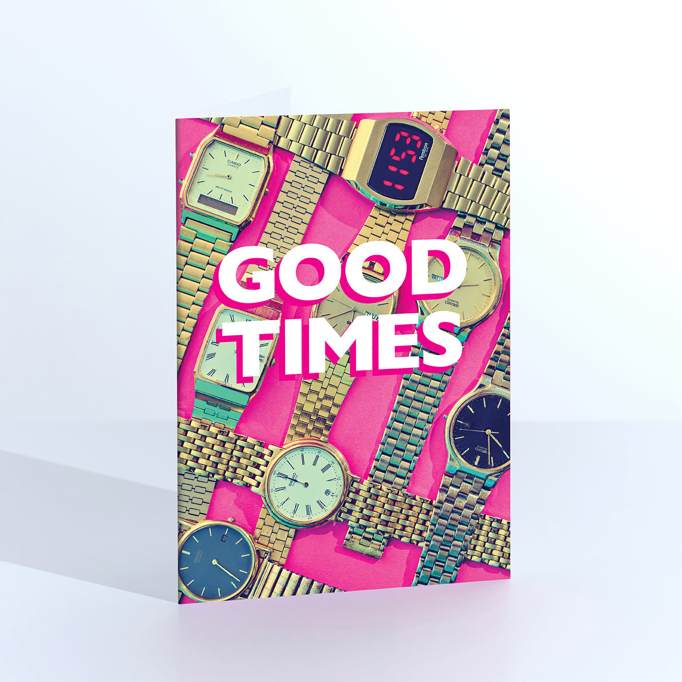 Good Times Vintage Watches Greetings Card