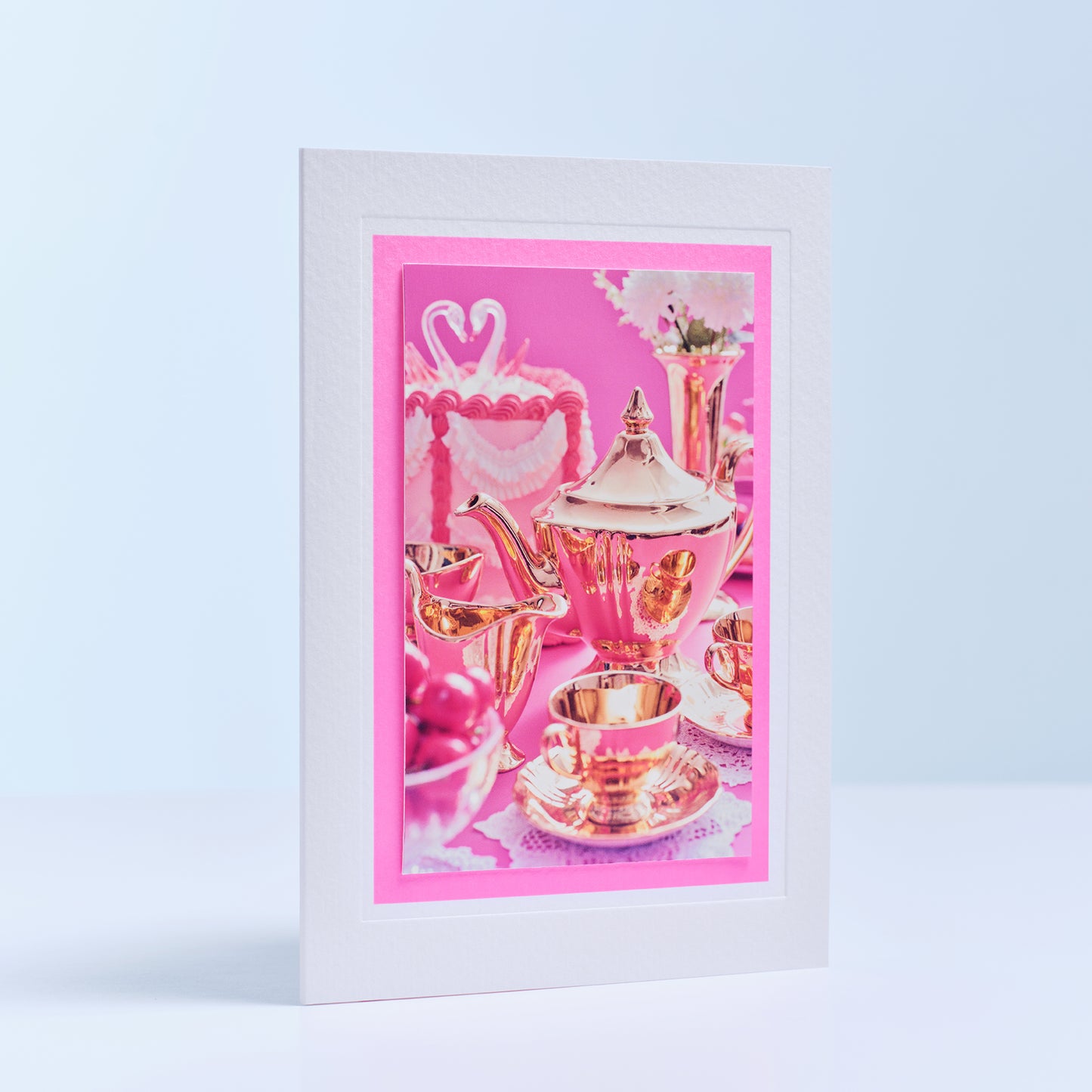 Pot of Gold Afternoon Tea Hand Finished Greetings Card