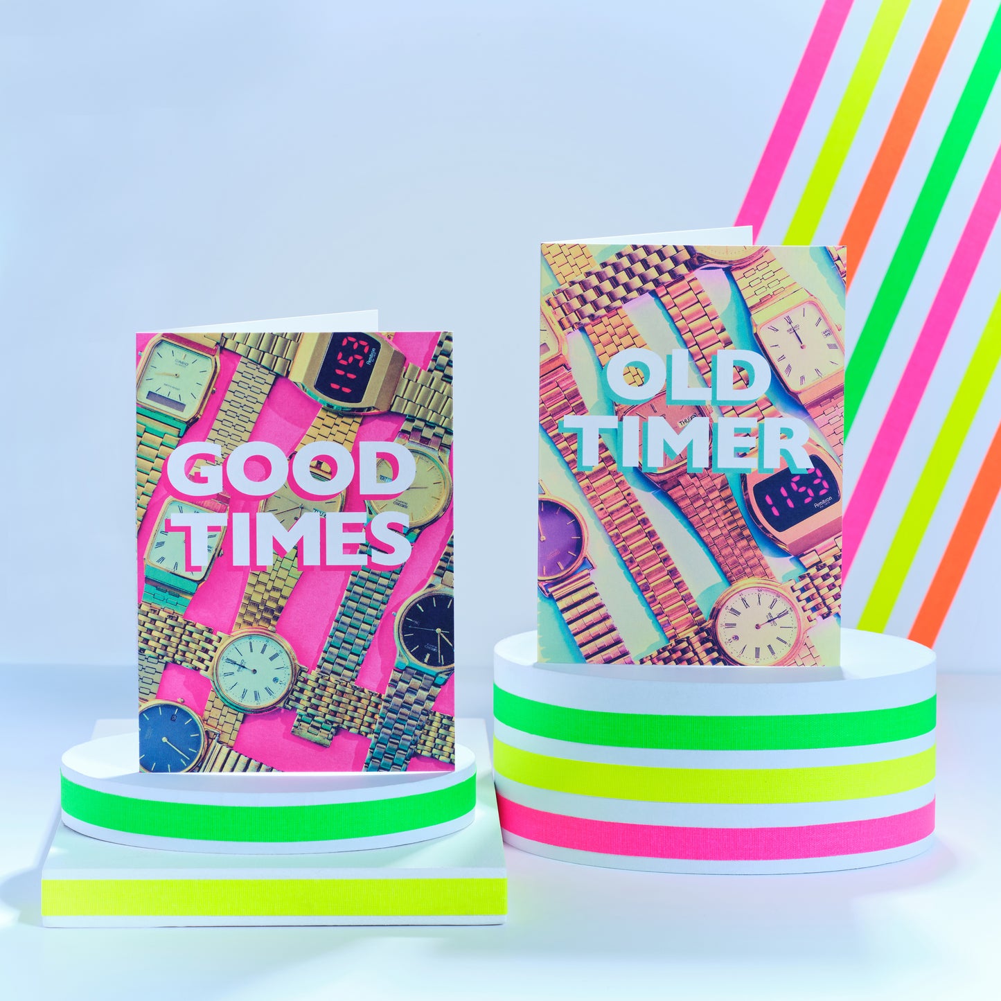 Old Timer Vintage Watches Greetings Card