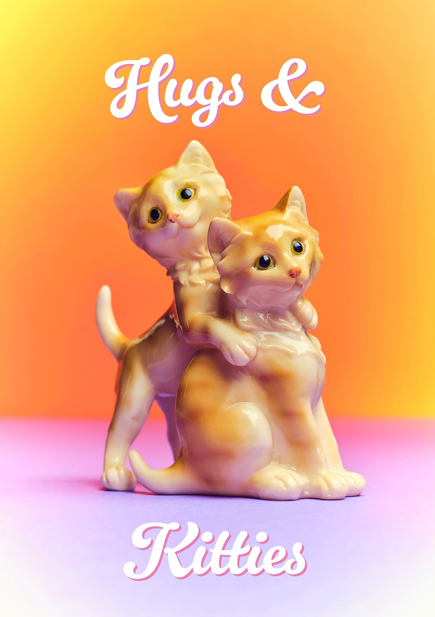 Hugs and Kitties Cute Cats Photo Print