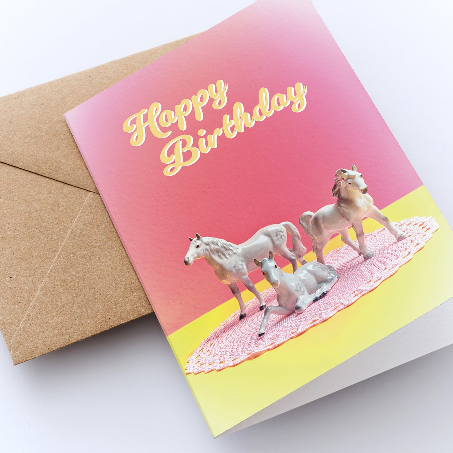 Vintage Horses Birthday Greetings Card