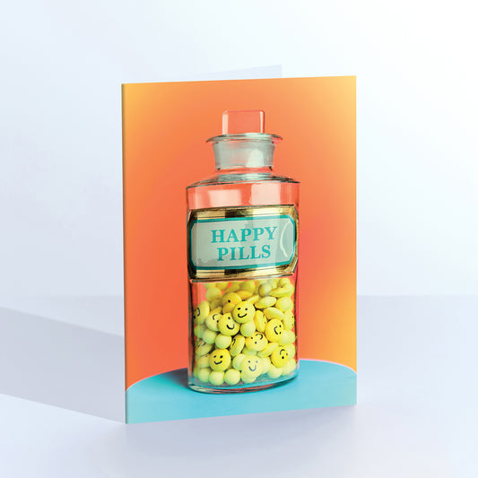 Happy Pills Greetings Card