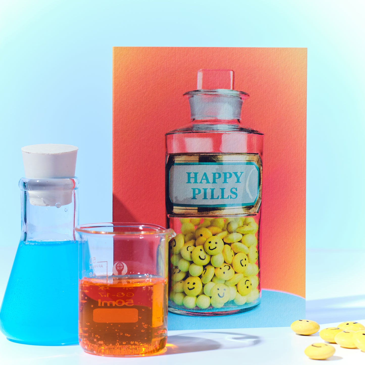 Happy Pills Greetings Card