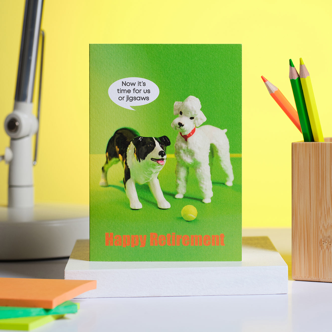 Happy Retirement, Happy Dogs Greetings Card