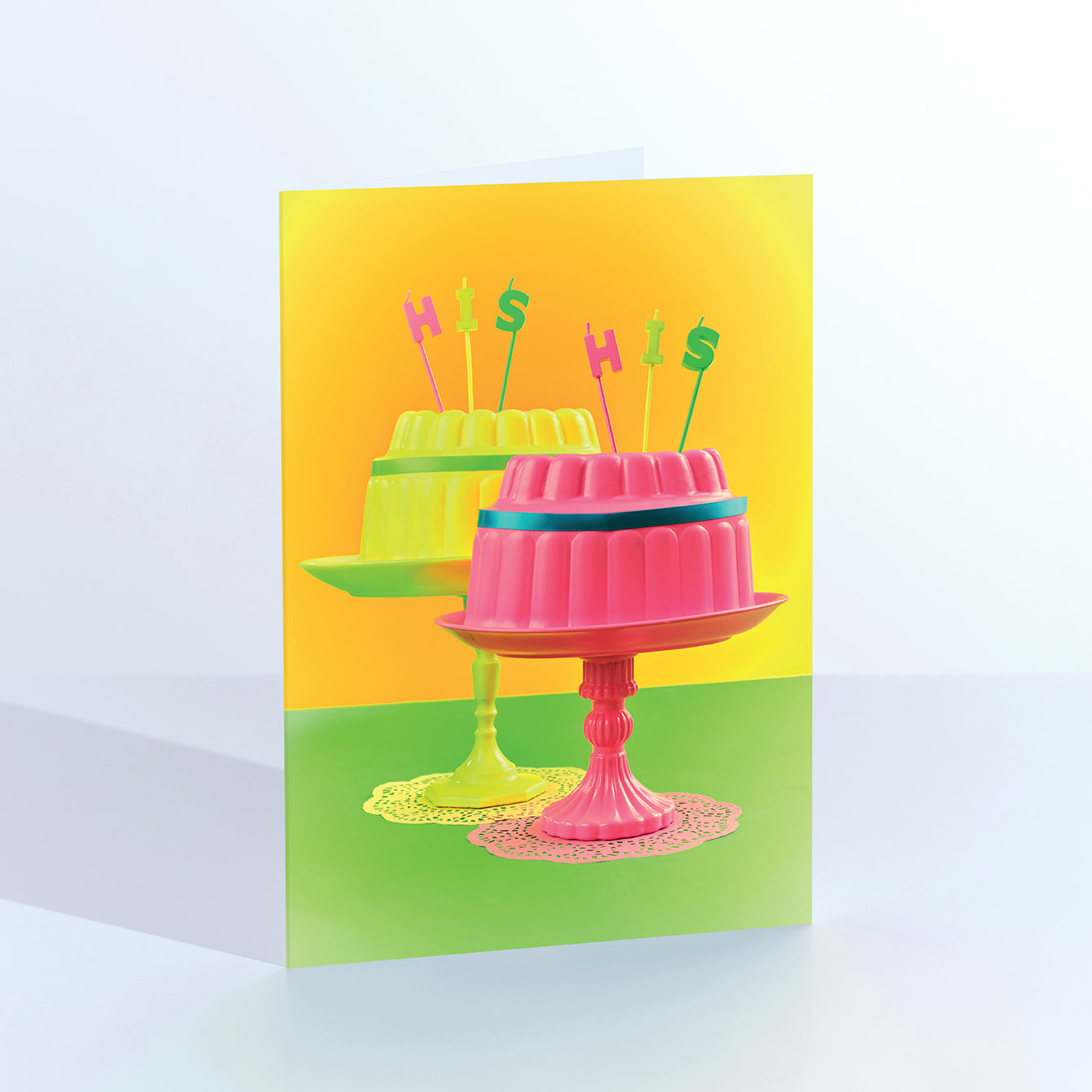 His and His Cake Card