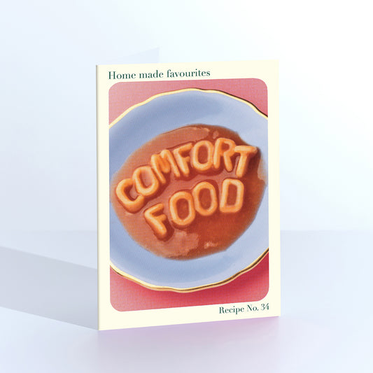 Comfort Food Talking Spaghetti Greetings Card