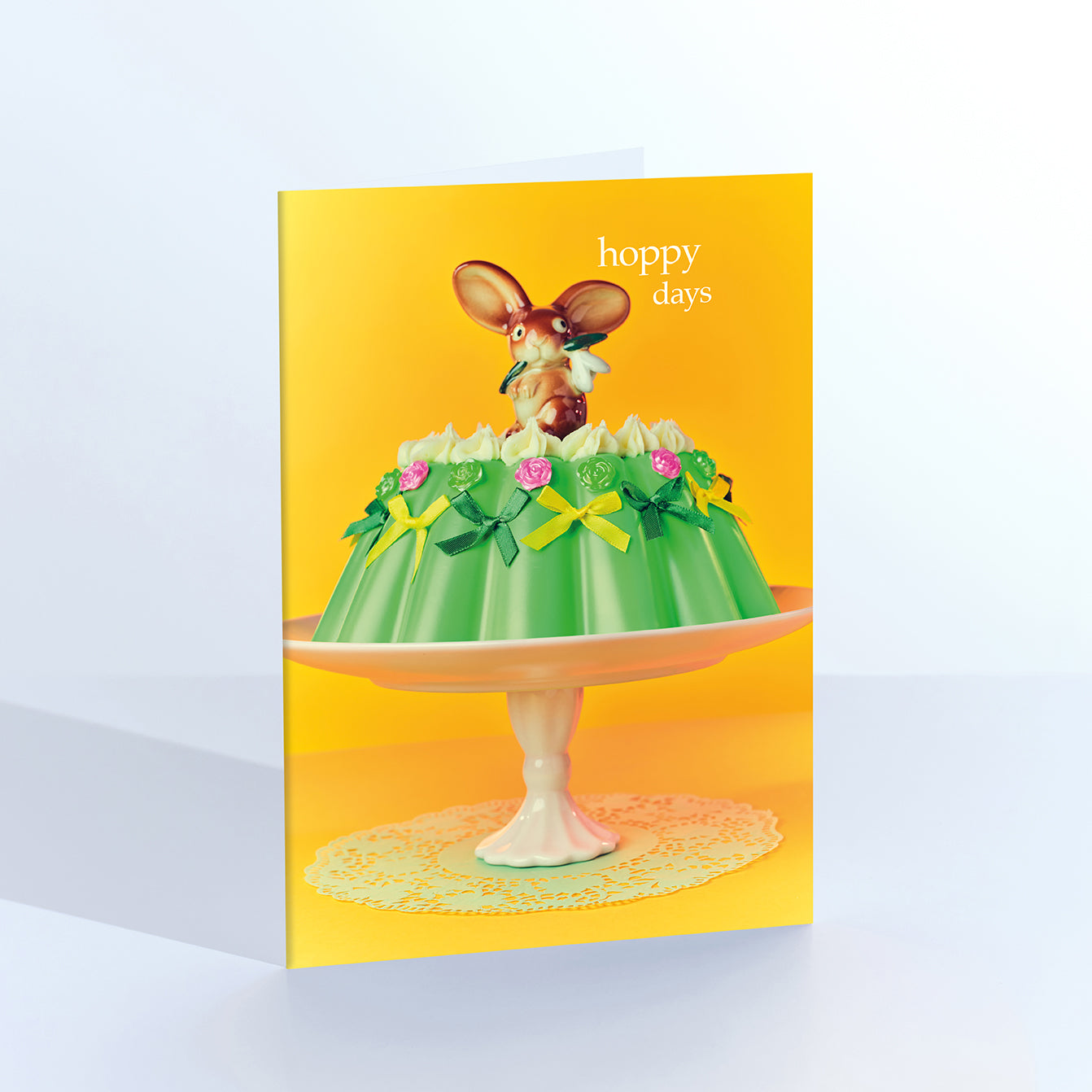 Hoppy Days Rabbit Cake Card