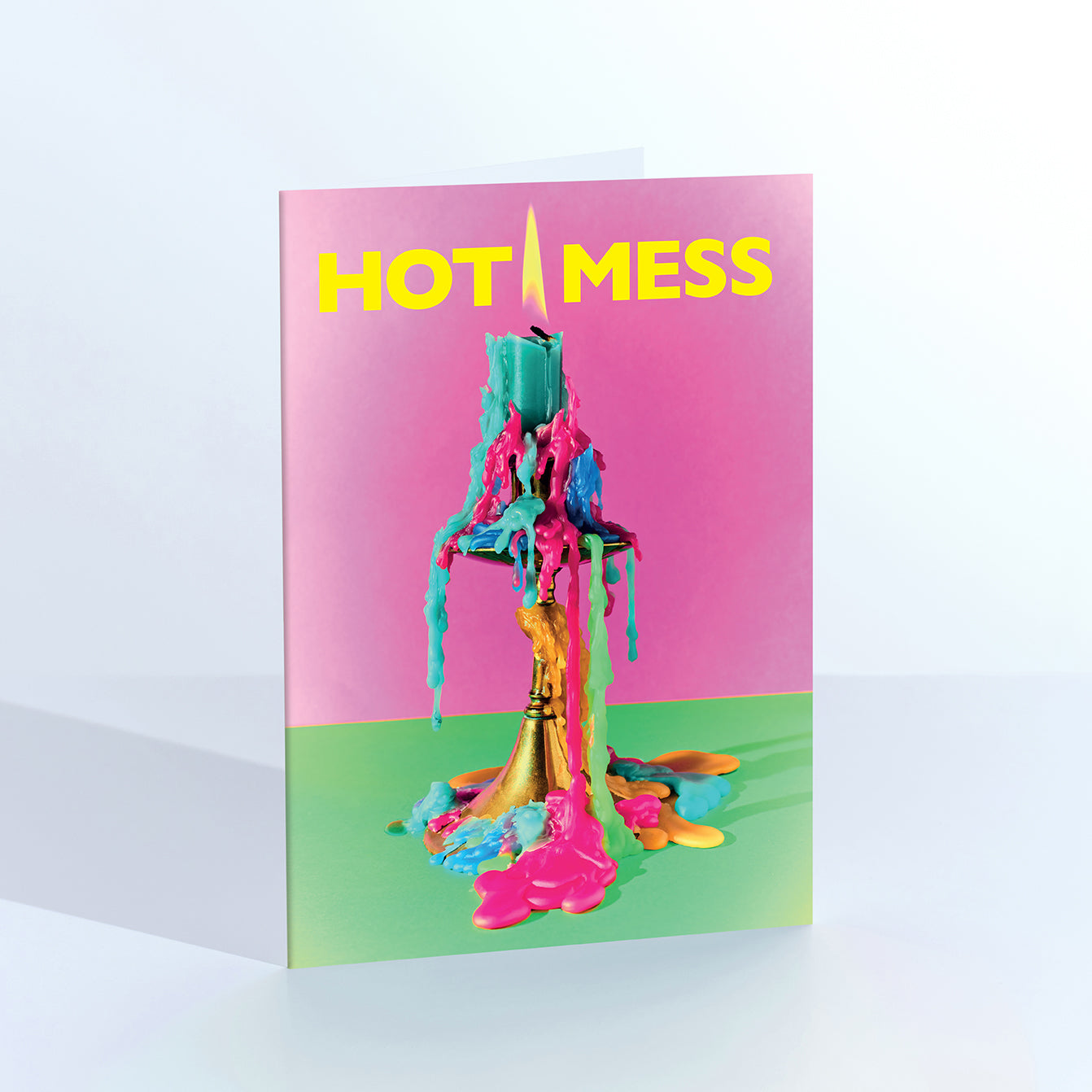 Hot Mess Candle Greetings Card