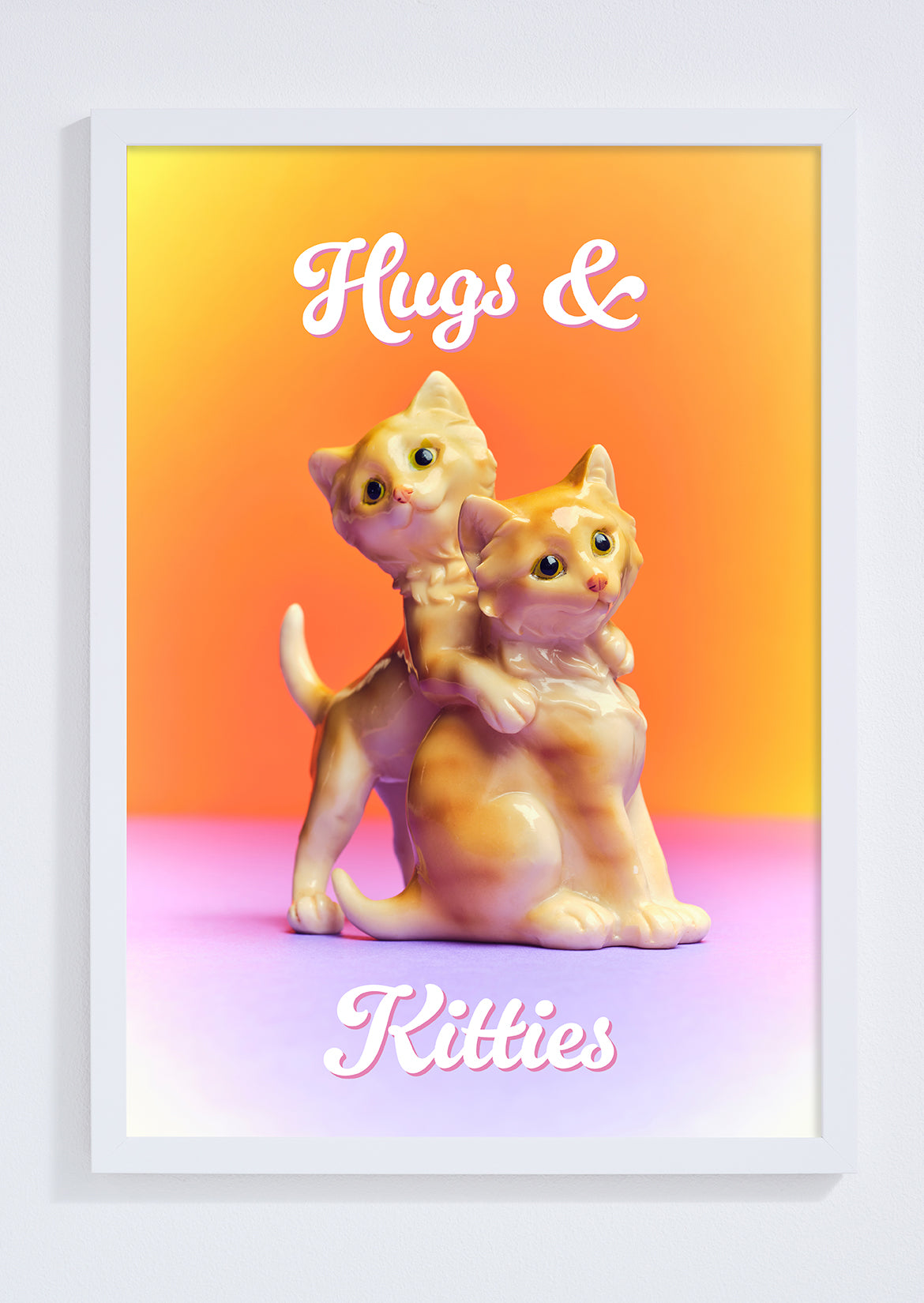 Hugs and Kitties Cute Cats Photo Print