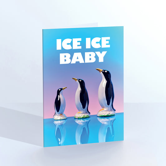 Ice Ice Baby Penguin Huddle Card
