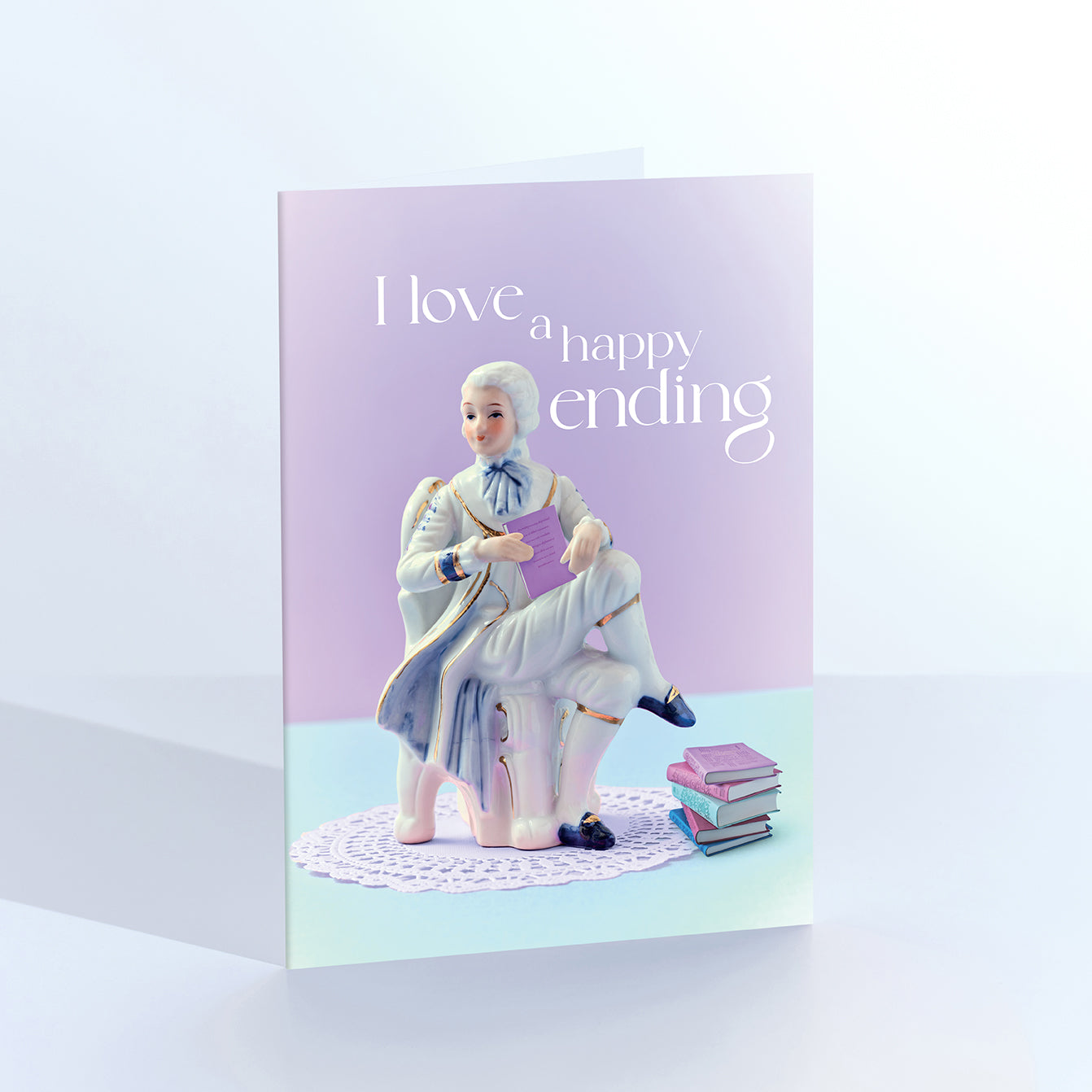 Happy Ending Gentleman with Books Greetings Card