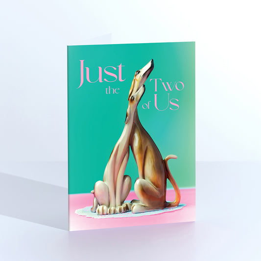 Just the Two Of Us Dogs in Love Greetings Card