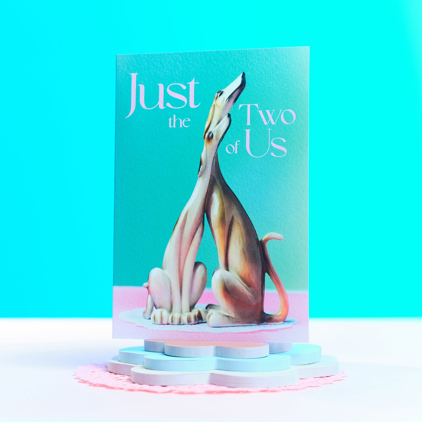 Just the Two Of Us Dogs in Love Greetings Card