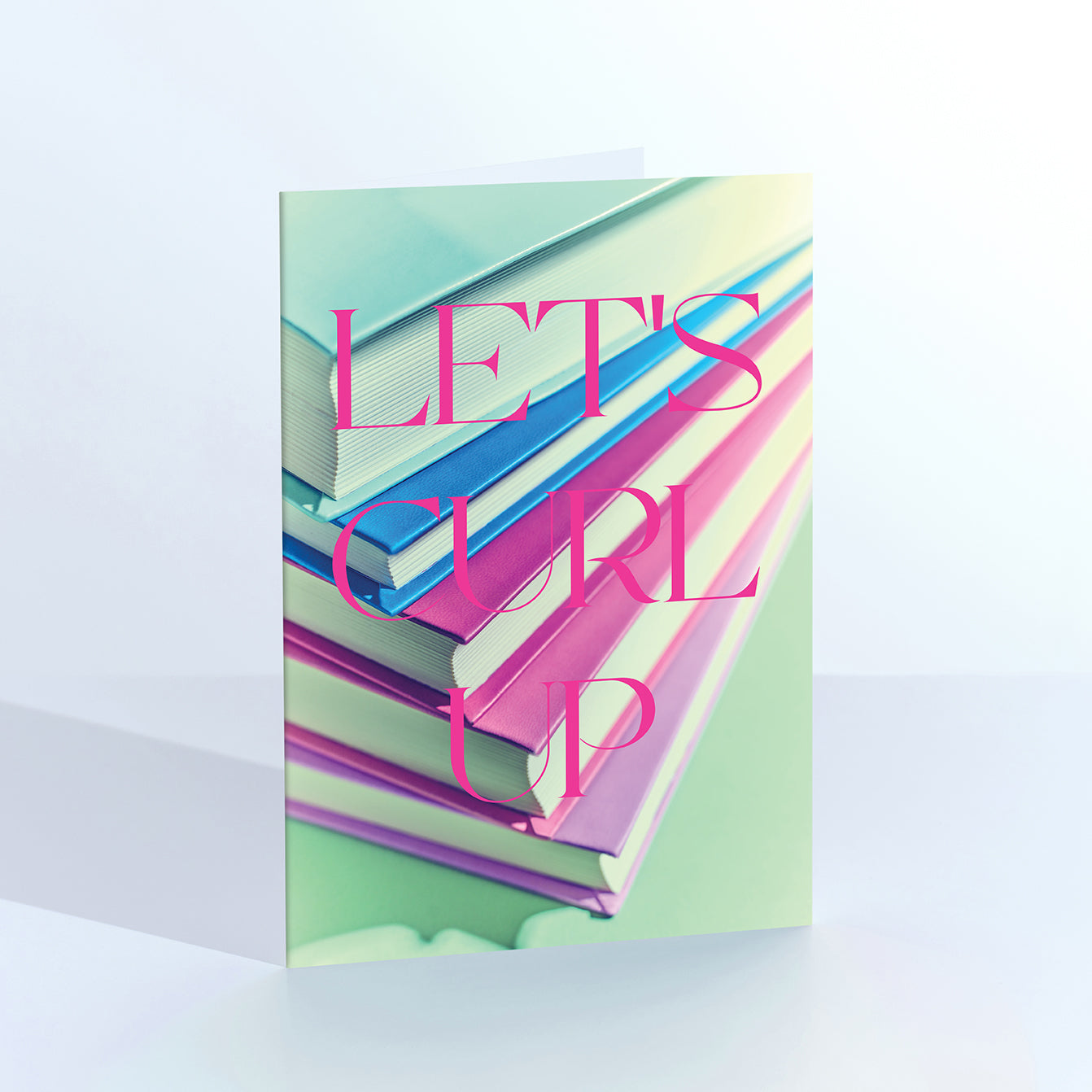 Lets Curl Up Book Lovers Greetings Card