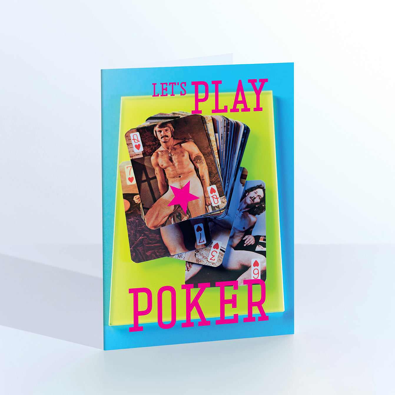 Let's Play Poker Saucy Playing Cards Greetings Card
