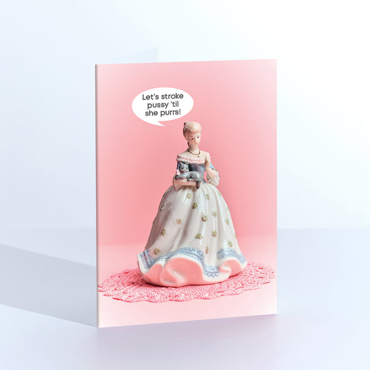 Pussy Purrs Greetings Card
