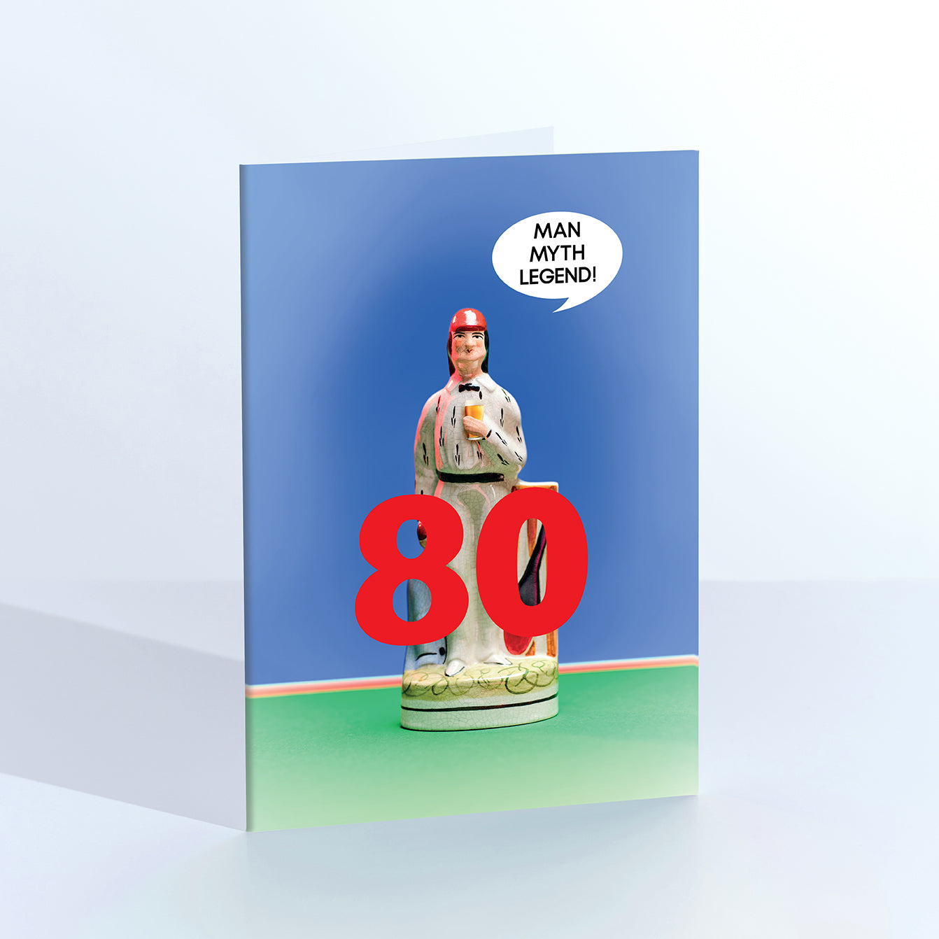 80 Man, Myth, Legend Cricketer Birthday card