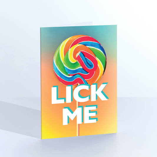 Lick-Me Lollipop Card