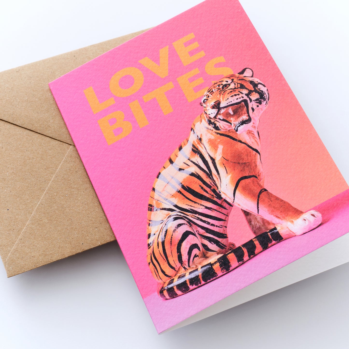 Love Bites Tiger Greetings Card