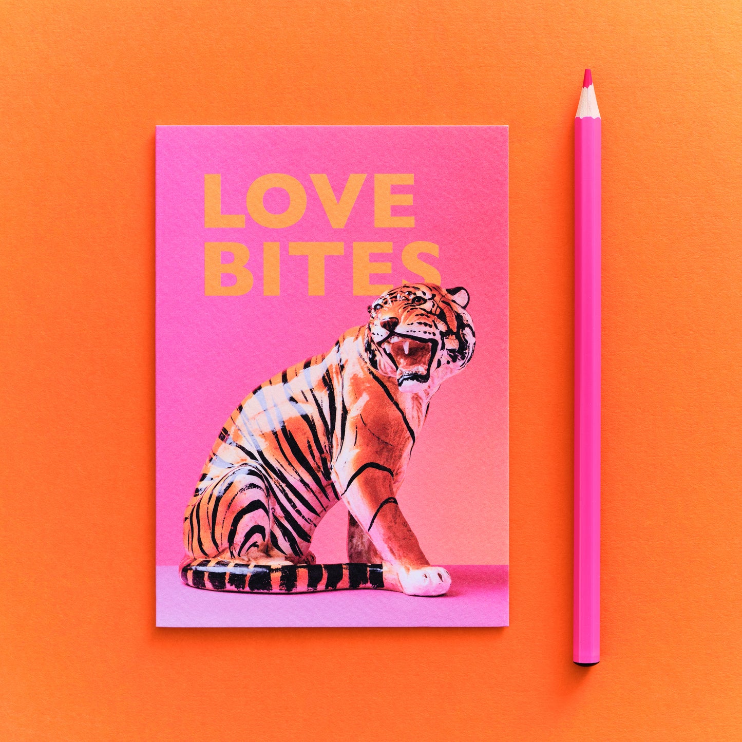 Love Bites Tiger Greetings Card