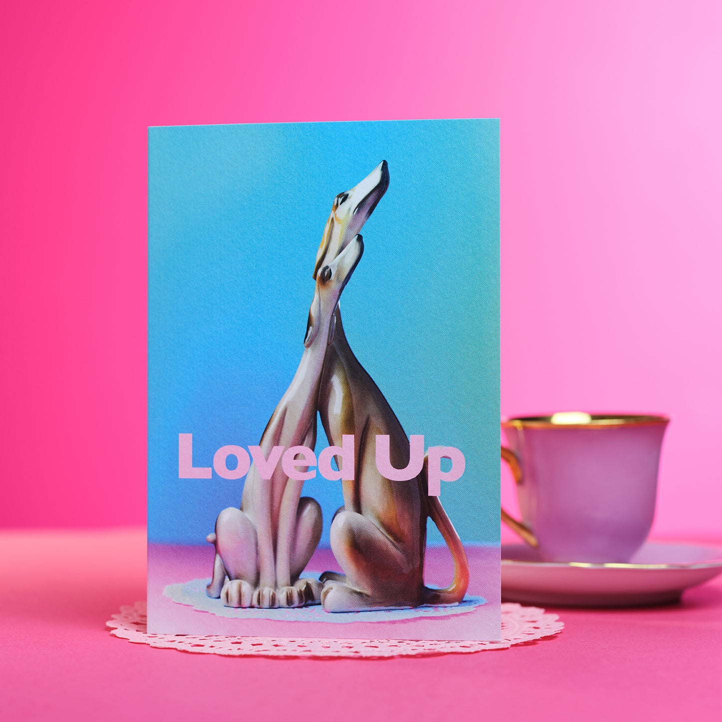 Loved Up Hounds Greetings Card