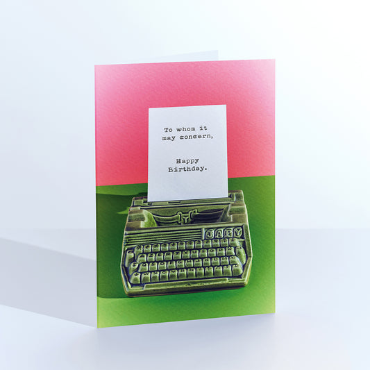 TypeHype To Whom It May Concern Greetings Card