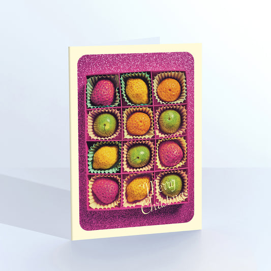 Old-Time Marzipan Fruits Christmas Card