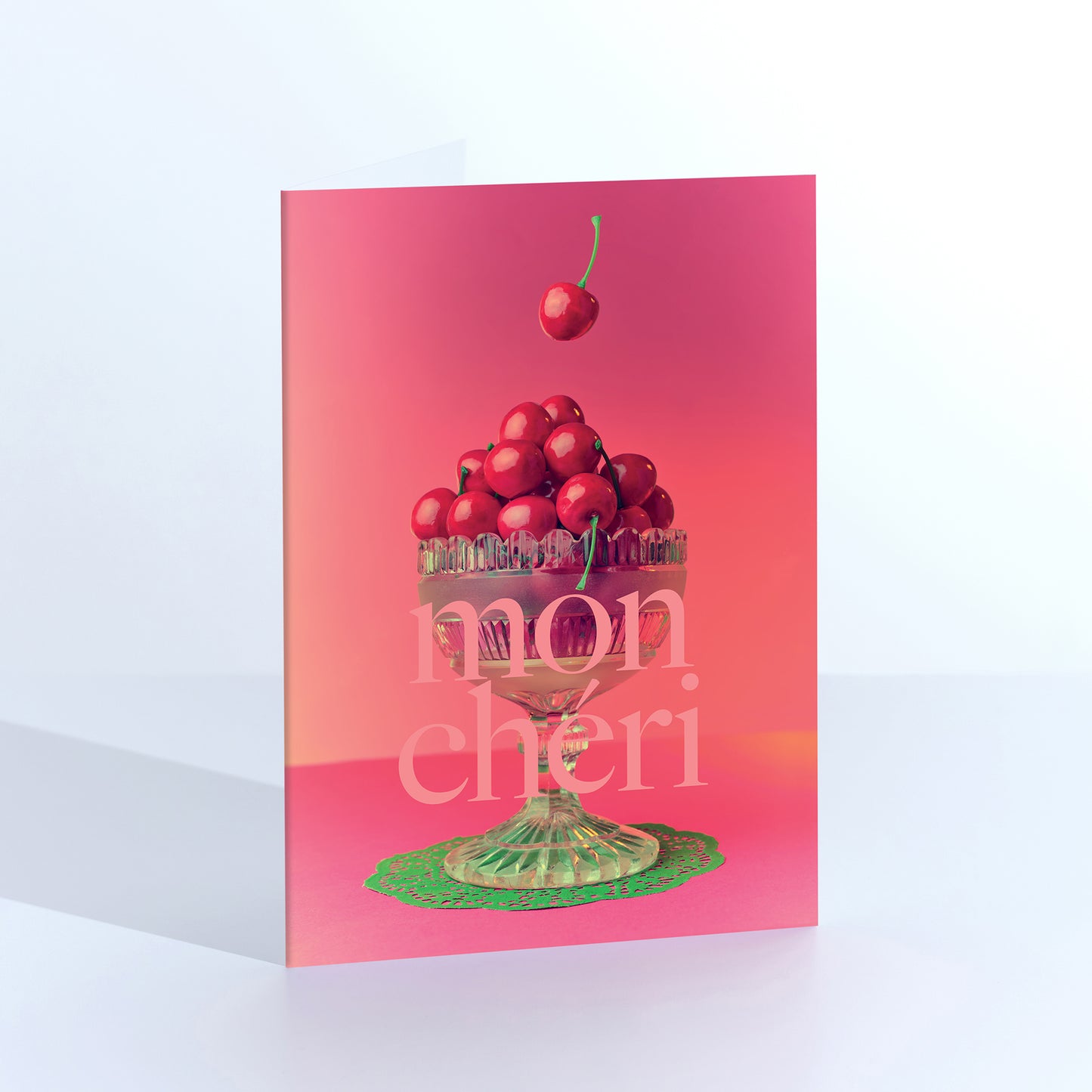 Mon Chéri Bowl Of Cherries Greetings Card