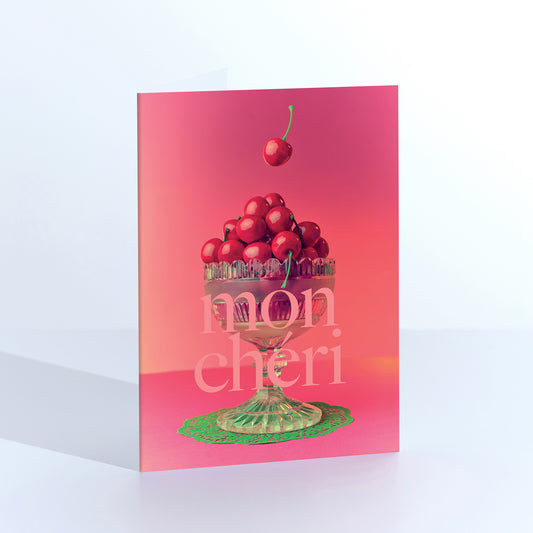 Mon Chéri Bowl Of Cherries Greetings Card