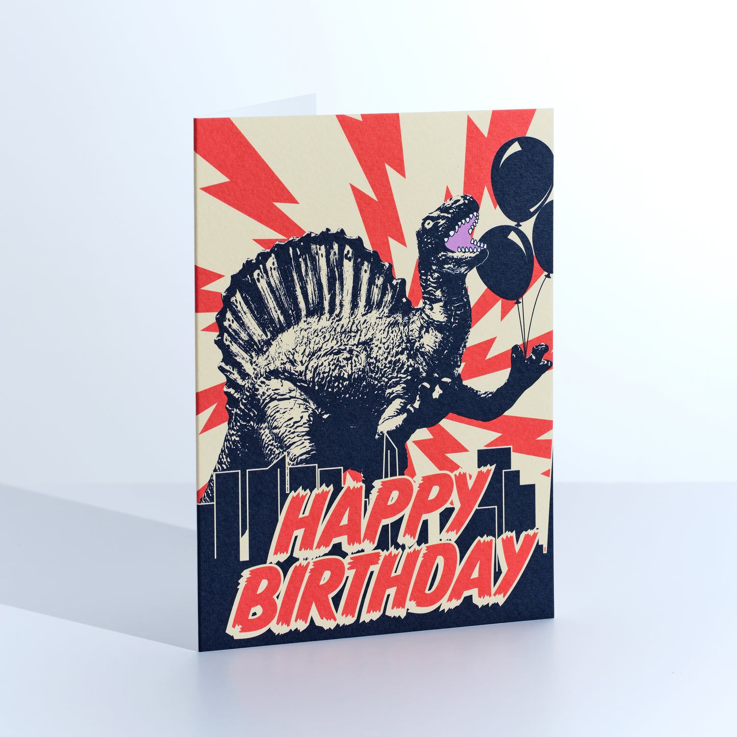 Monster Birthday Red Greetings Card