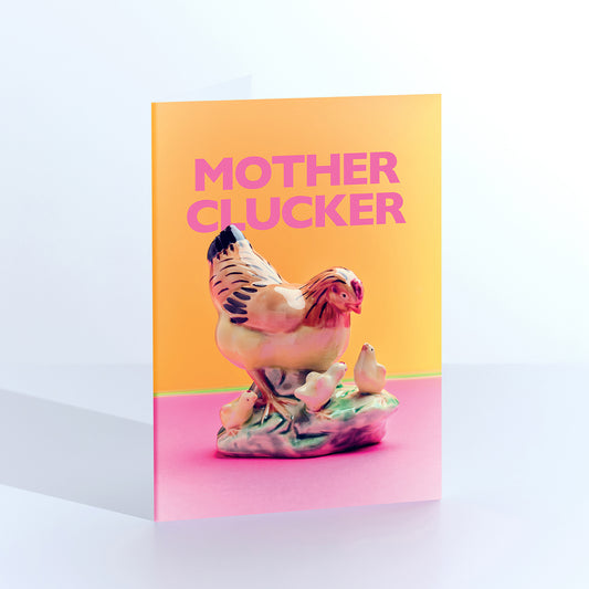 Mother Clucker Hen With Chicks Greetings Card