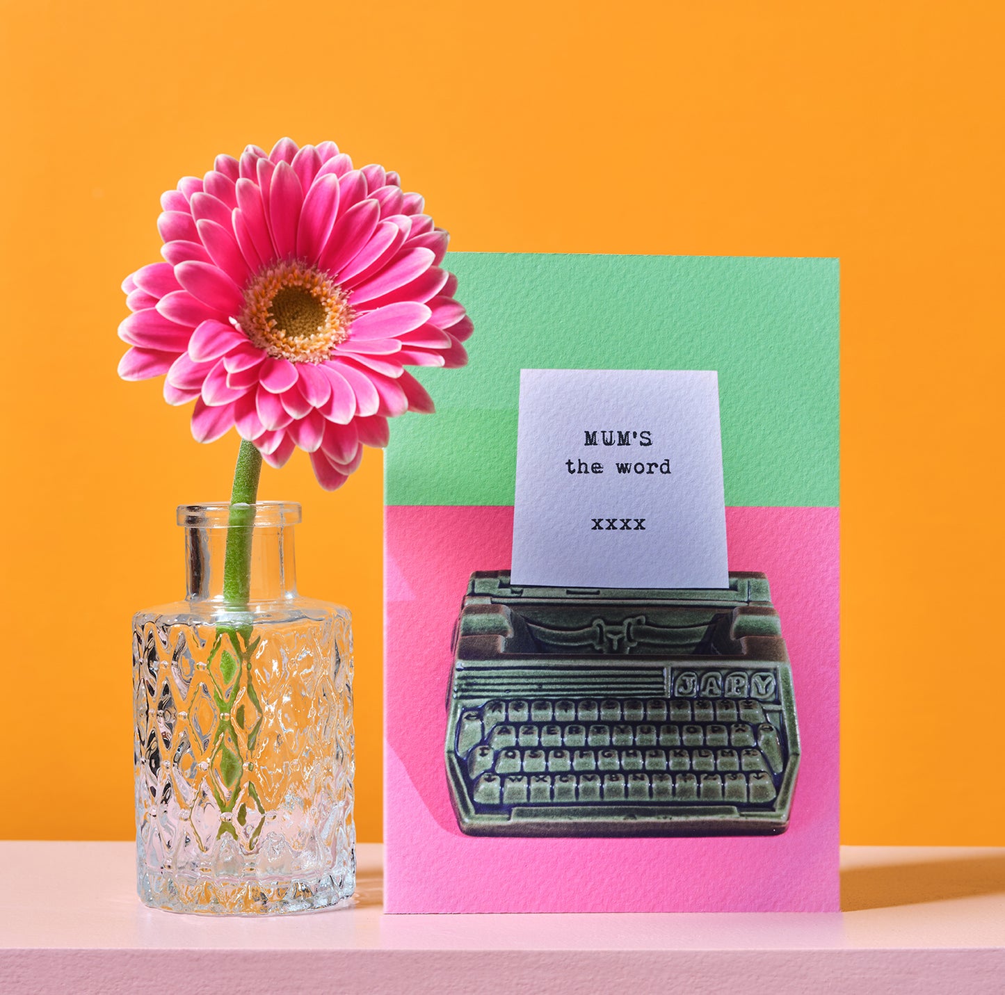 TypeHype Mums the Word Greetings Card