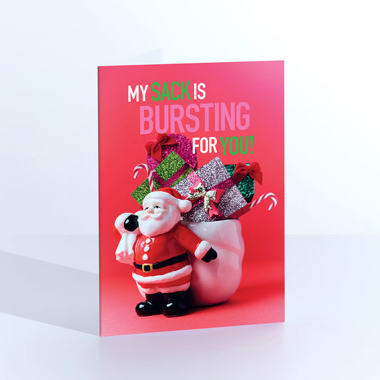 Santas Sack Cheeky Christmas Card