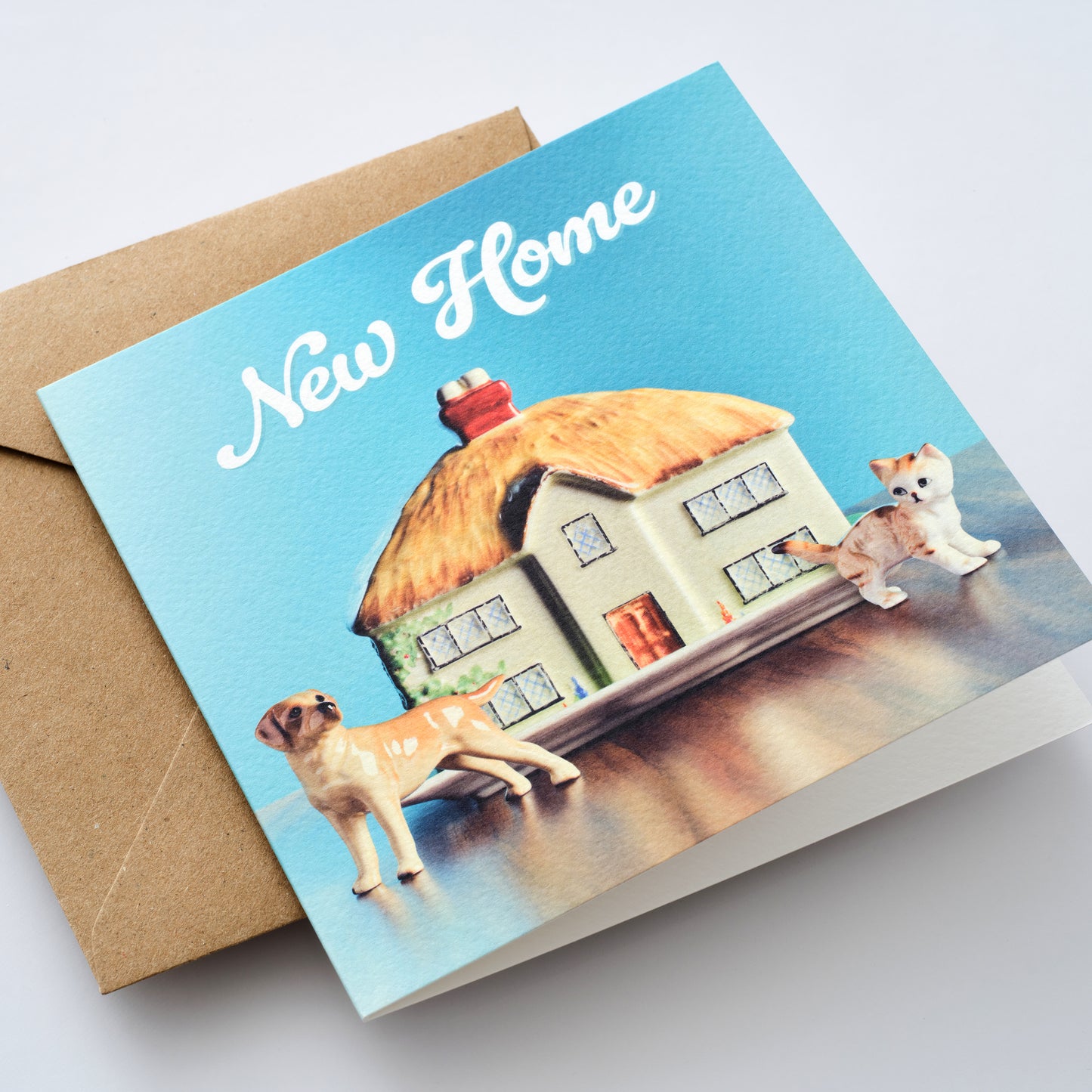 New Home Blue Greetings Card