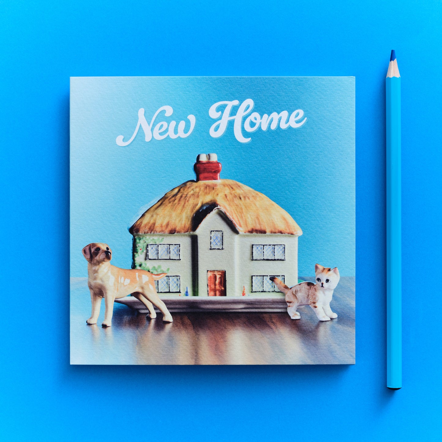 New Home Blue Greetings Card