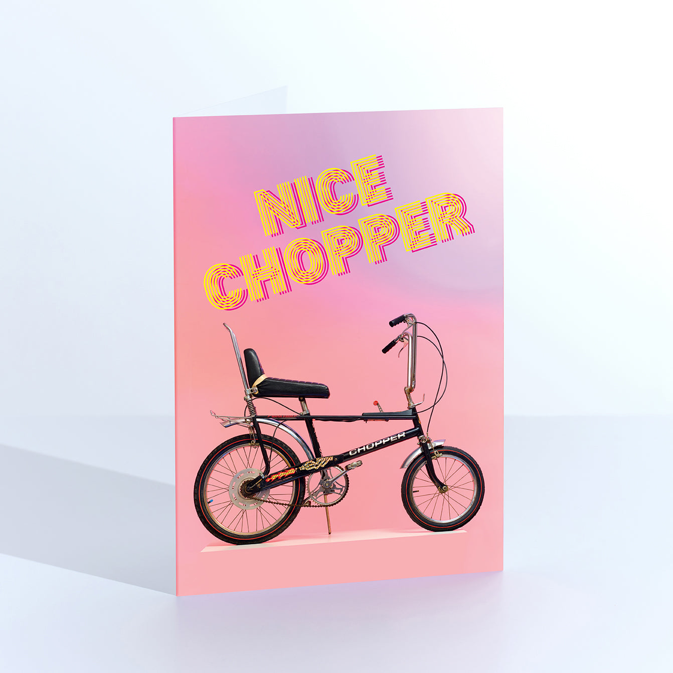 Nice Chopper Retro Bike Greetings Card
